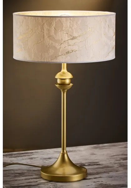 Jupiter 2112 - Lampă de masă KASZMIR 1xE27/15W/230V alb/auriu, decor marmură