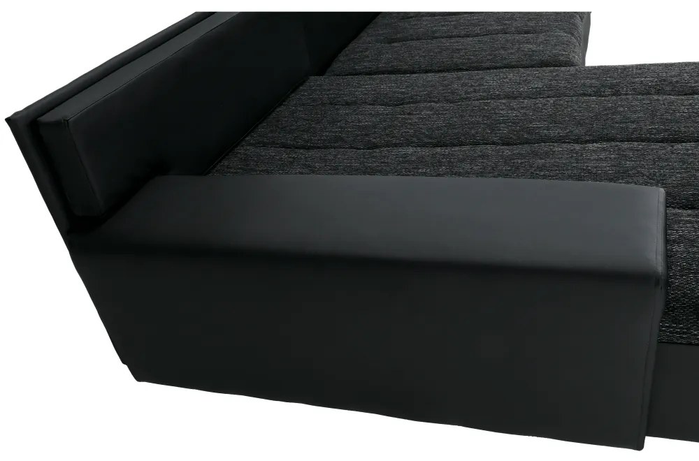 Colţar, negru/negru şuviţat, TONIKS