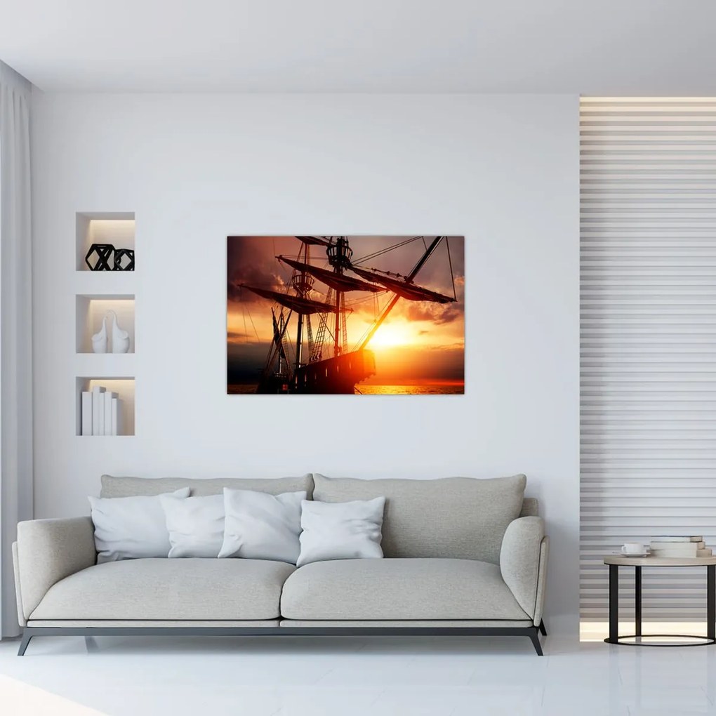 Tablou - Navă de pirați veche (90x60 cm)