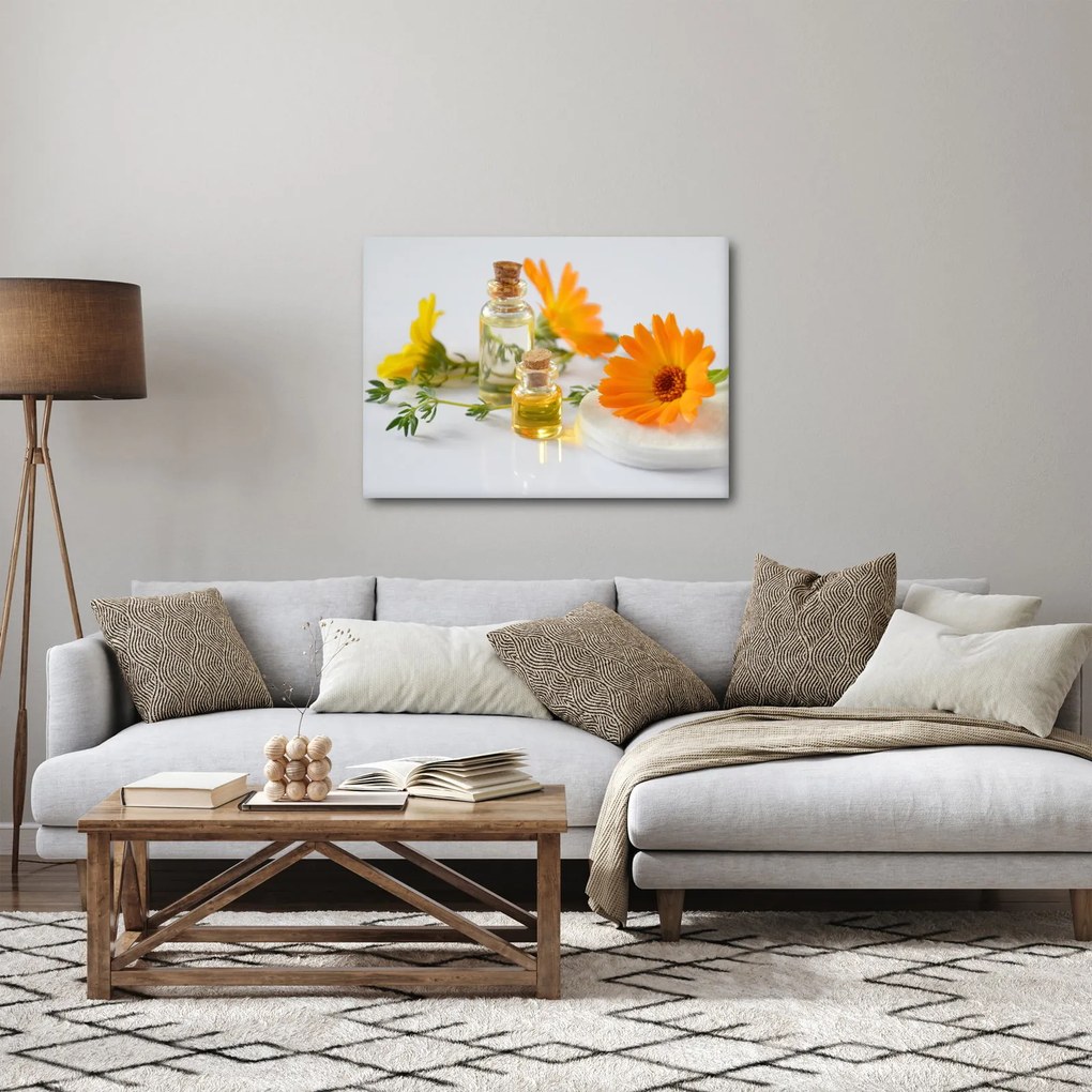 Tablou cu flori portocalii (70x50 cm)