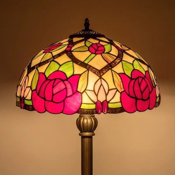 Brilagi - Lampadar Tiffany cu vitralii GARLAN 2xE27/60W/230V