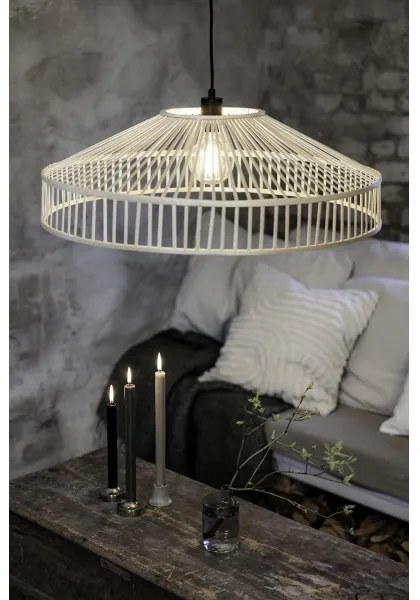 Lustră pe cablu Markslöjd 108783 TAPA 1xE27/40W/230V bej/bambus