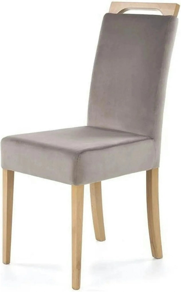 Scaun CLARION, gri/stejar auriu, stofa/lemn de fag, 42X58X97 cm