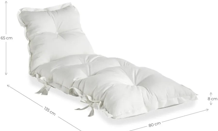 Futon variabil adecvat pentru exterior Karup Design OUT™ Sit&amp;Sleep White, alb