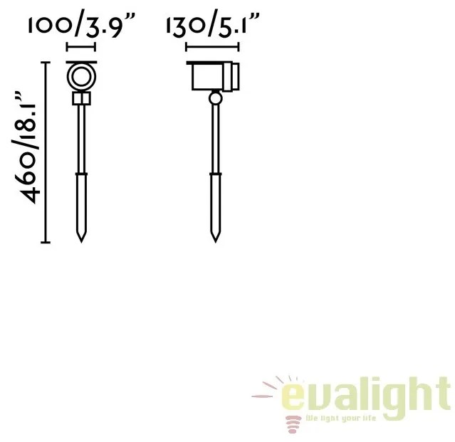 Tarus cu proiector LED iluminat exterior design modern FOC-21 70158