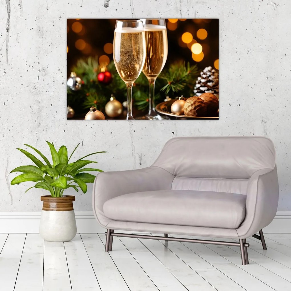 Tablou - Pahar de șampanie (90x60 cm)