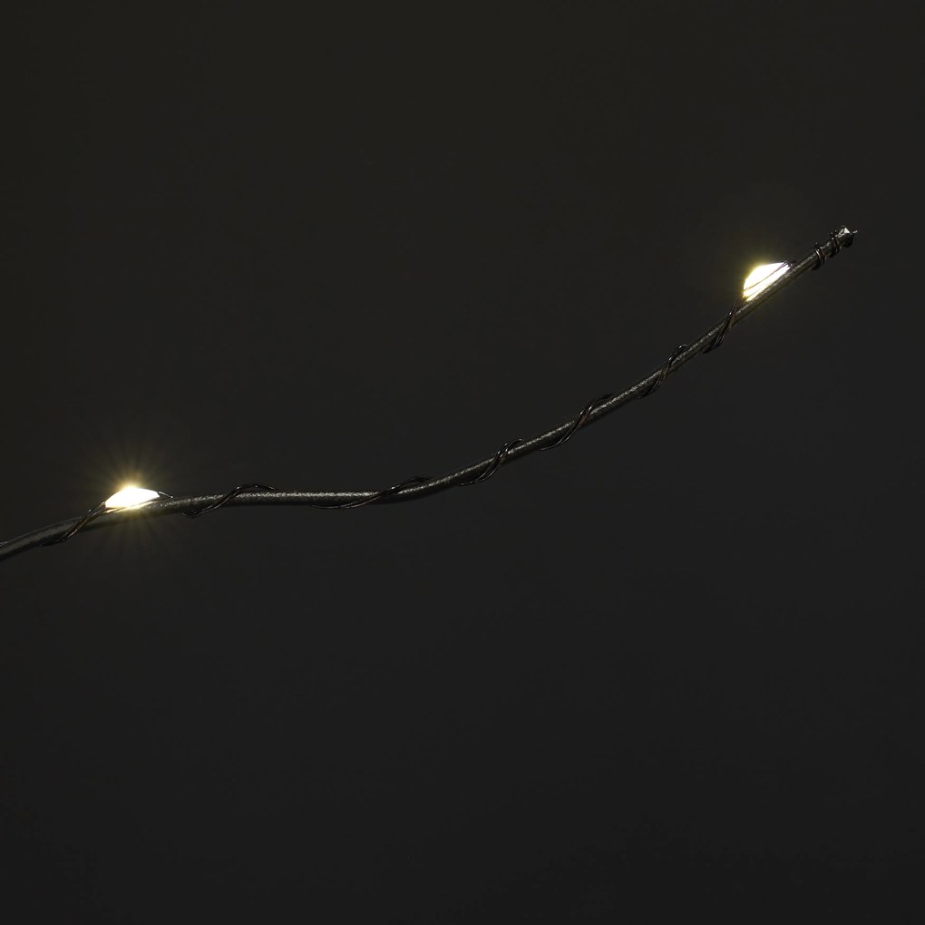 Lampă de podea neagră în formă de brad 200 cm cu LED integrat IP44 - Vixen