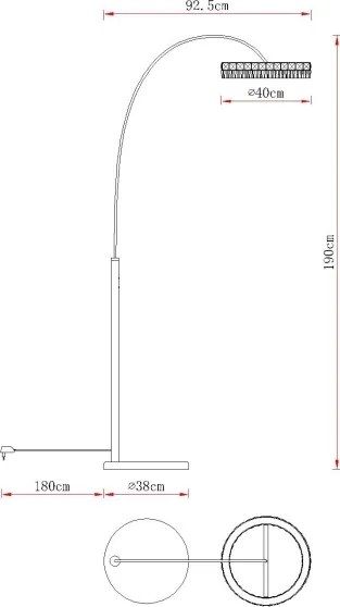 Globo 67387S - Lampă de podea LED reglabilă LAUREL LED/35W/230V 3000/4000/6000K
