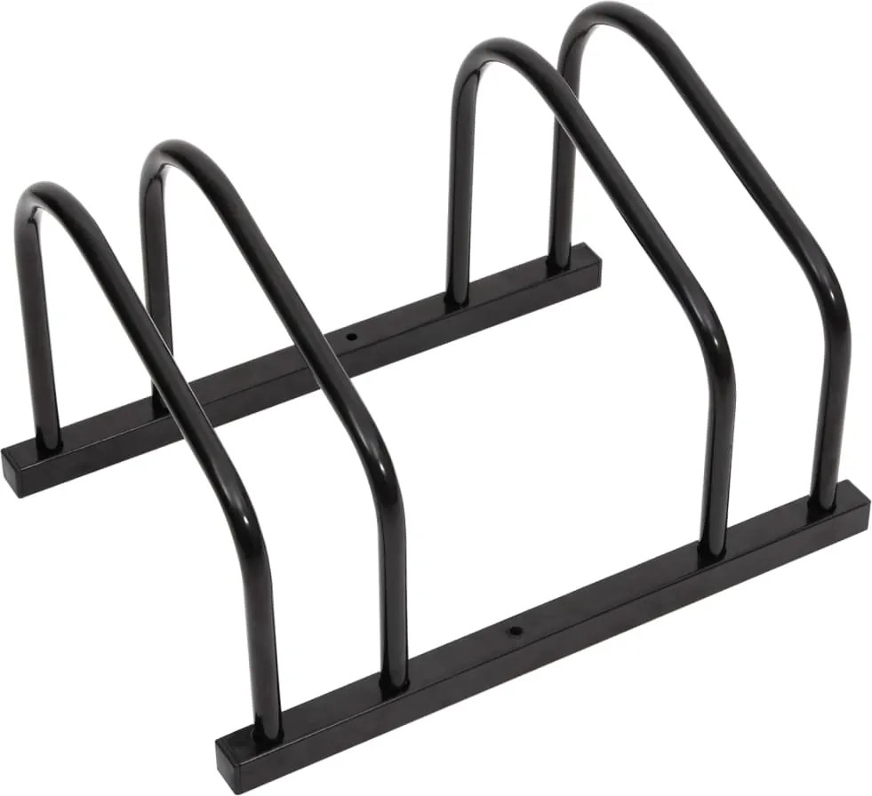 vidaXL Suport de biciclete, pentru 2 biciclete, negru, oțel