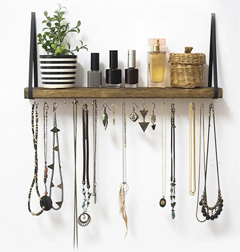 Raft de perete lemn,seria wood Homs 50 x 9 cm,700008