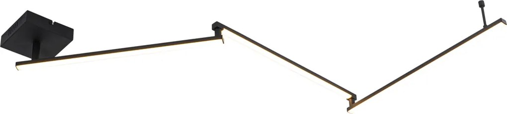 Plafoniera neagră 150,8 cm inclusiv LED reglabilă cu 3 trepte de luminozitate - Annuschka
