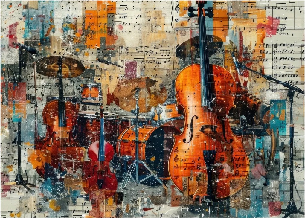 Tablou - Instrumente muzicale (70x50 cm)