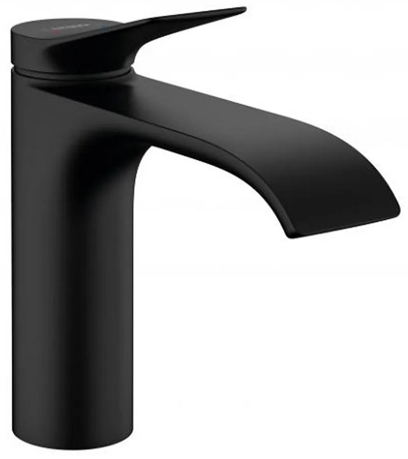 Baterie lavoar Hansgrohe Vivenis 110 negru mat cu ventil Pop-Up