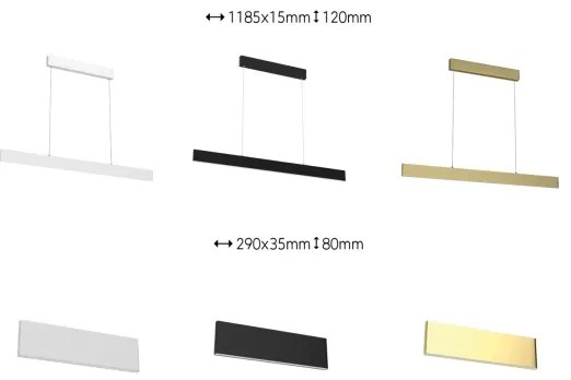 Aplică LED dimabilă Immax Neo 07129L LISTON LED/8W/230V auriu + telecomandă