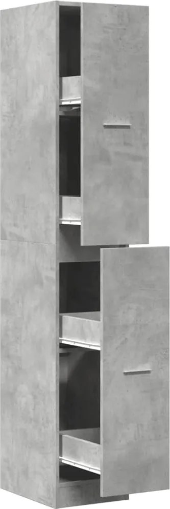 vidaXL Dulap de farmacie, gri beton, 30x41x174,5 cm, lemn prelucrat