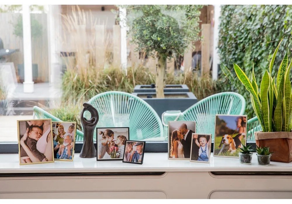 Ramă foto argintie de sine stătătoare/de suspendat din metal 10,5x16 cm Sweet Memory – Zilverstad