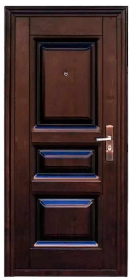Usa metalica de exterior cu izolatie si vizor Novo Doors ND5001S ,deschidere stanga dreapta, 1 yala, dimensiuni multiple,tabla 0.5 mm, balamale si