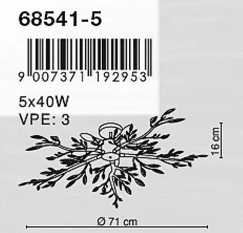 Lustra moderna diametru 71cm Flash 68541-5 GL