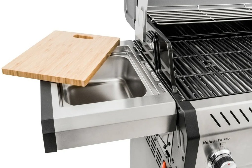 Grătar cu gaz G21 Nebraska BBQ Premium line, 6arzătoare + reductor gratuit