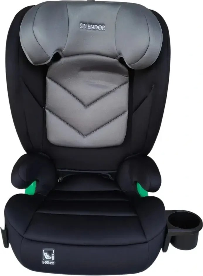 Scaun auto ISOFIX transformabil in inaltator NOVOKIDS Splend'or Edition HF03, R129 i-Size, 100-150 cm, 15-36 kg, Negru