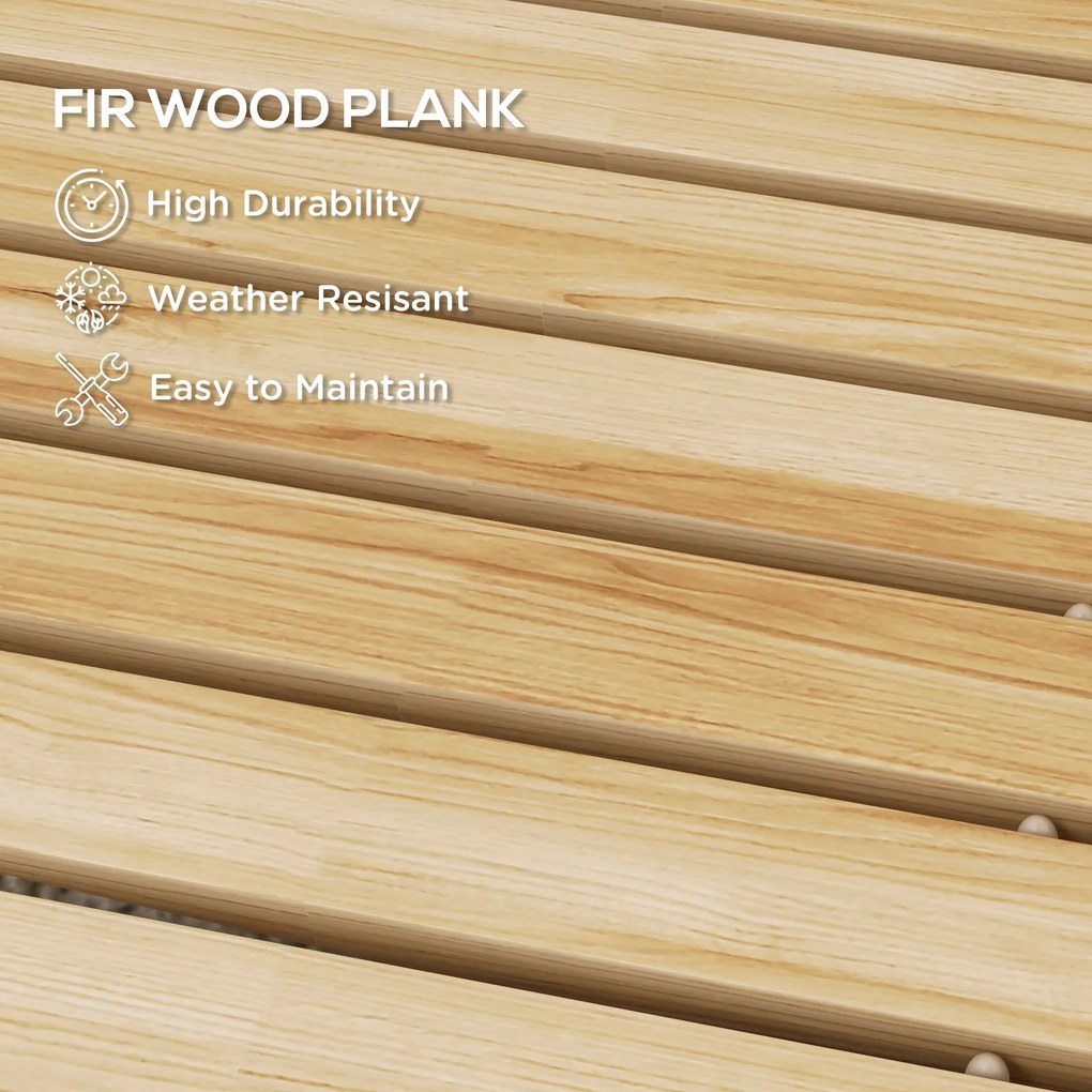 Outsunny Covor de Grădină din Lemn 120 x 38 cm | Cărare Arrotolabilă pentru Spații Exterioare | Covor Decorativ și Rezistent pentru Grădină, Plajă, Nunți sau Petreceri | Aosom Romania