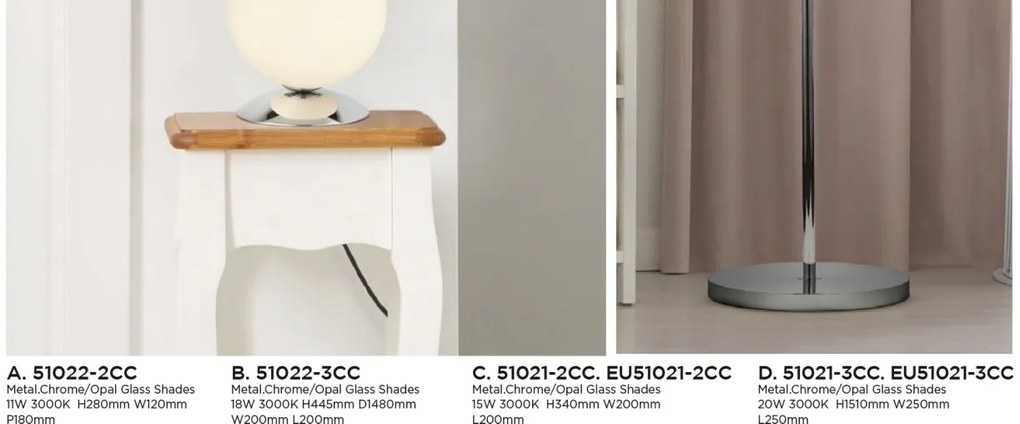 Aplica de perete LED moderna design elegant Snowball 51022-2CC SRT