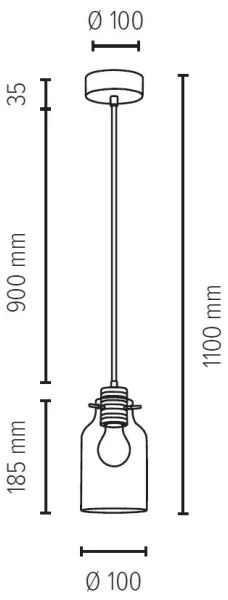 Lustră pe cablu Spot-Light 1760174 ALESSANDRO 1xE27/60W/230V