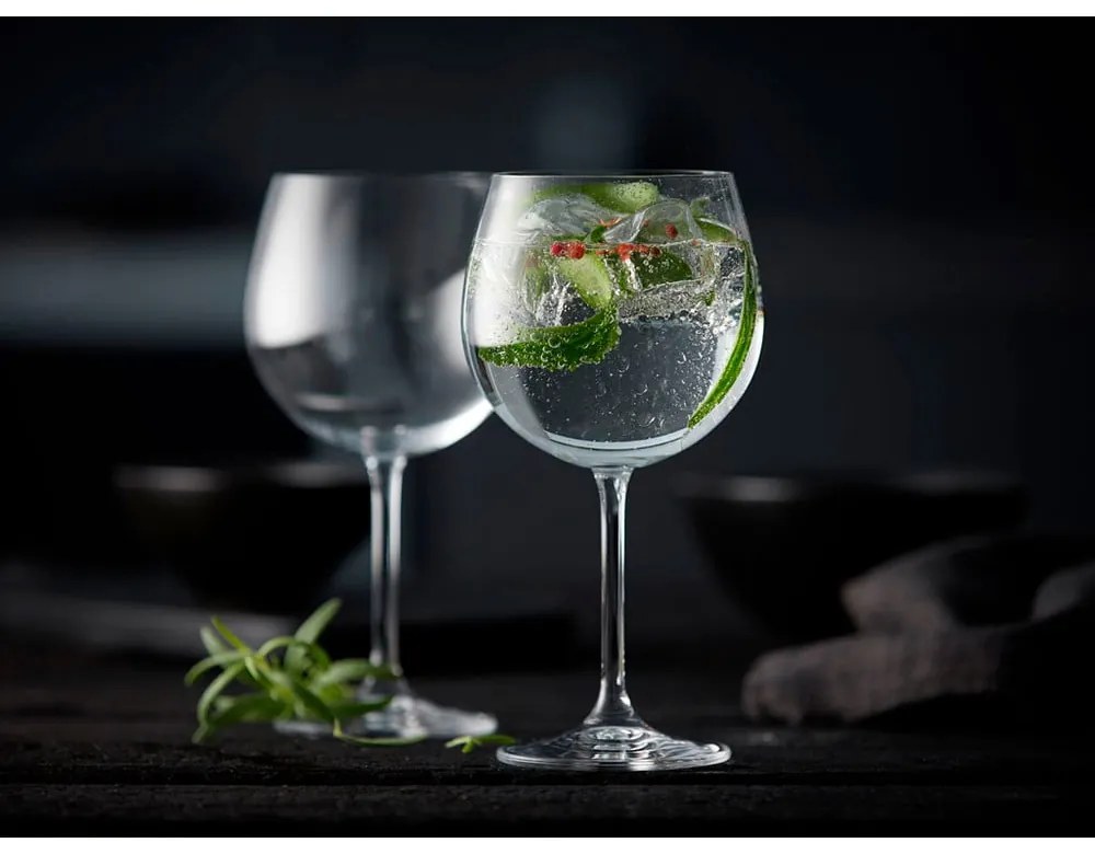 Set 4 pahare pentru gin & tonic Lyngby Glas Juvel, 570 ml