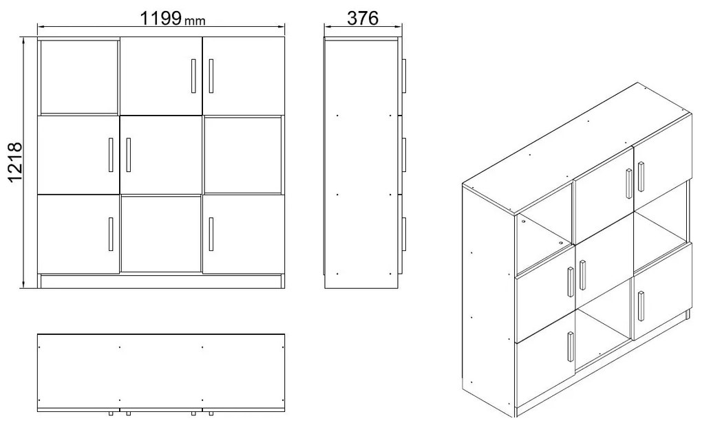 Dulap Vincent 7 (nuc + antracit). 1072635