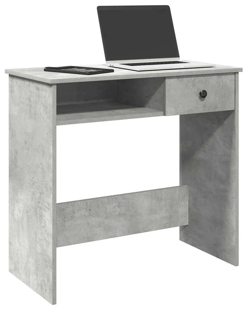 vidaXL Birou, gri beton, 80 x 40 x 75 cm, PAL