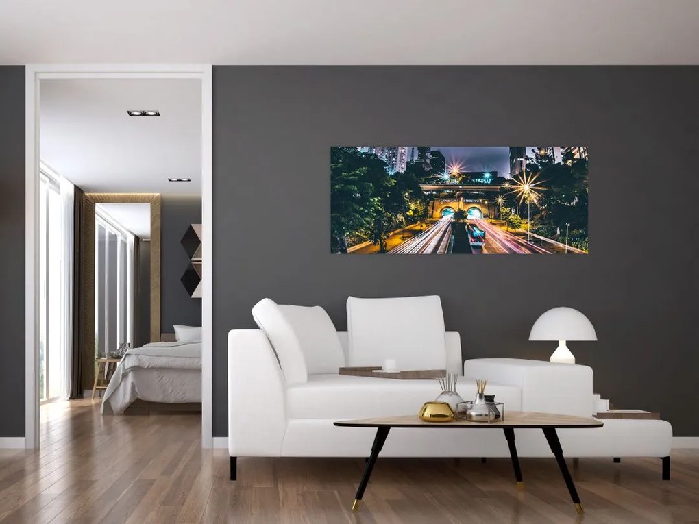 Tablou - Oraș de noapte (120x50 cm)