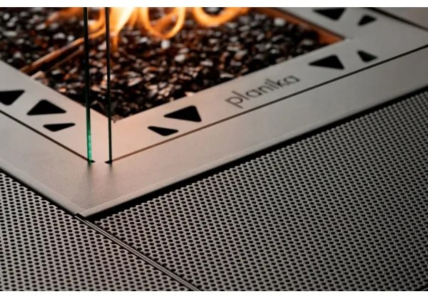 Șemineu de exterior pe gaz Planika Square Table GAS 79,7x90 cm 10kW