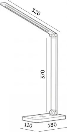 Lampă de birou LED reglabilă cu încărcare wireless NOBLITE Q LED/7W/230V 3000/4000/6500K albă