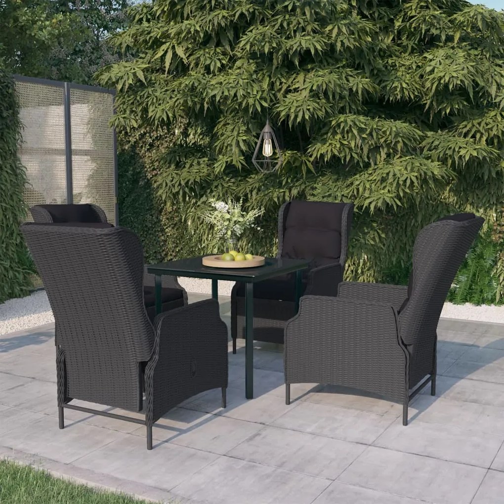 vidaXL Set mobilier pentru grădină, 5 piese, gri închis