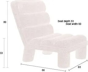 Fotoliu taupe cu tapițerie din țesătură bouclé Fern – Dutchbone