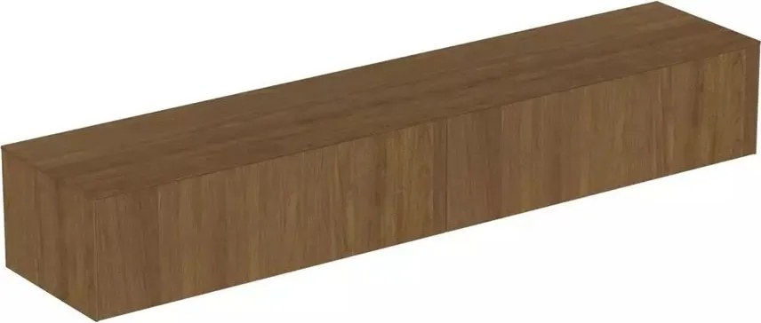 Dulap baza suspendat Ideal Standard Atelier Conca finisaj nuc inchis 2 sertare cu blat 240 cm