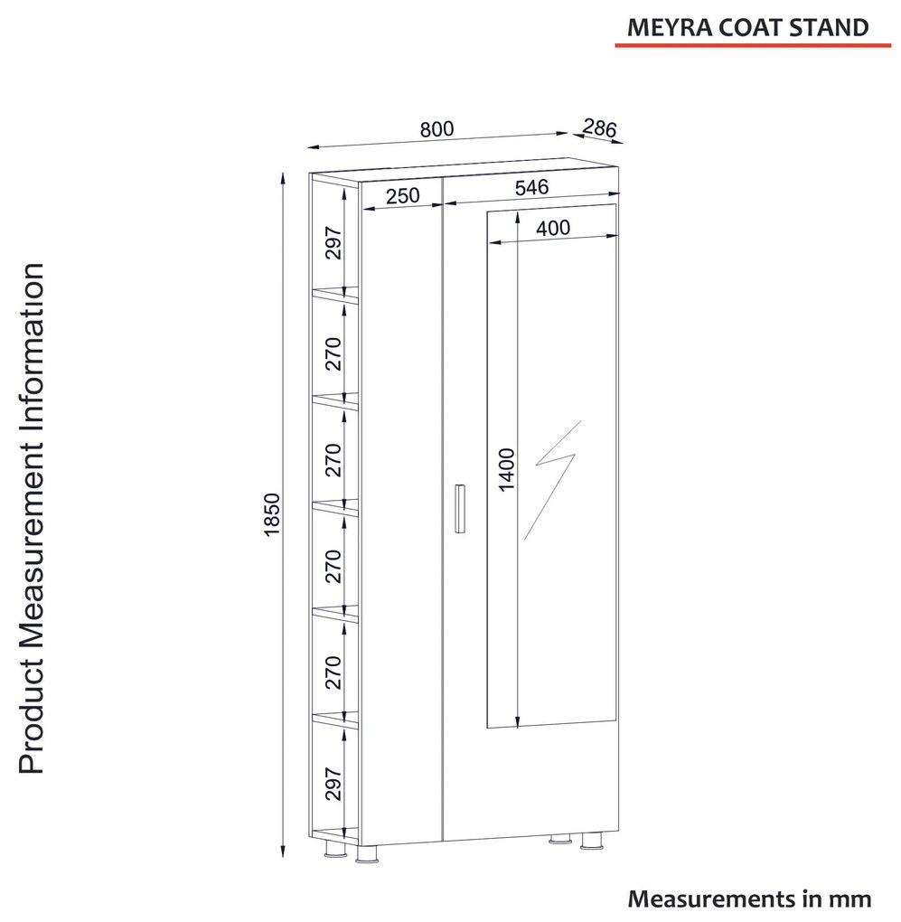 Set mobilier pentru hol Mery (Alb). 1071701
