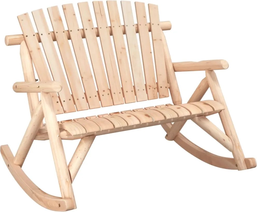 vidaXL Bancă balansoar cu 2 locuri, 123x96x102 cm, lemn masiv molid
