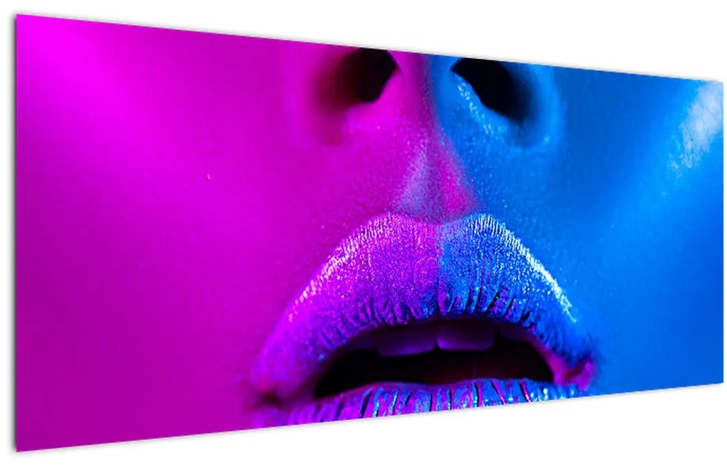 Tablou - Imaginea buzelor colorate (120x50 cm)