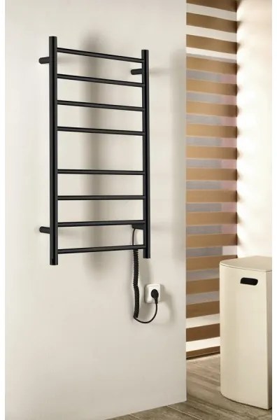 Sapho Uscător electric pentru prosoape REDONDO, 75 W / 230 V, 50 x 90 cm, negru mat