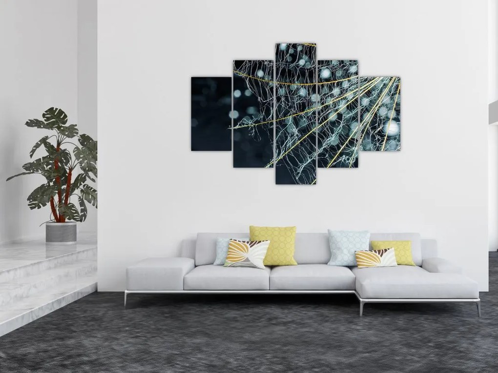 Tablou - Floare cu pânză de pâianjen (150x105 cm)