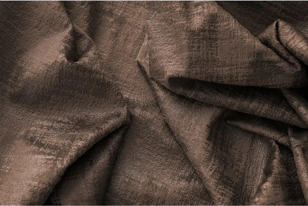 Draperie opaca LOOM VELVET 140x250 cm, maro Agatat: Inele metalice