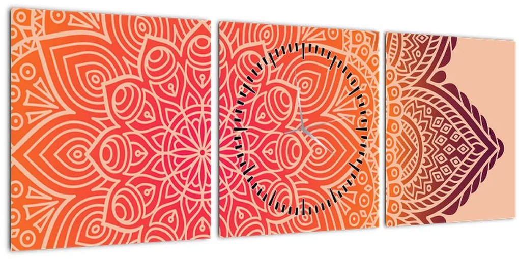 Tablou - Mandala artă (cu ceas) (90x30 cm)