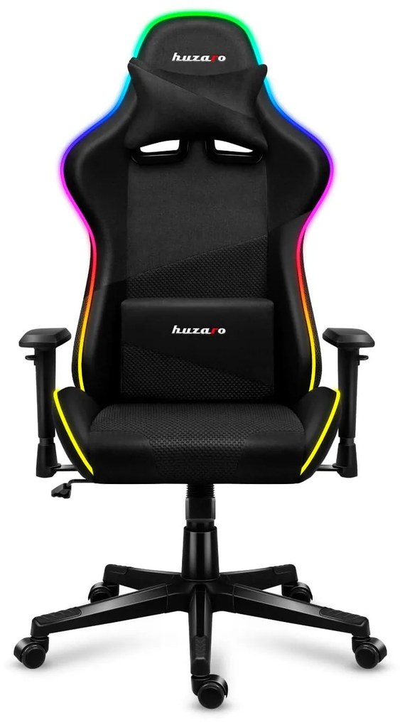 Fotoliu gaming Fusion 6.3 (negru + multicolor) (cu iluminat LED). 1087489