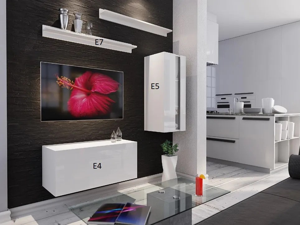 Mobilier living Bemoi (negru + negru lucios). 1007700