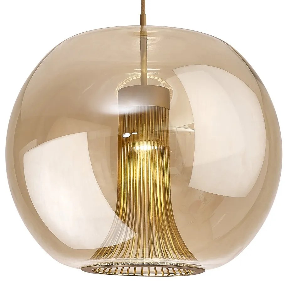 Lustra, Pendul design modern KRISS auriu/ bronz