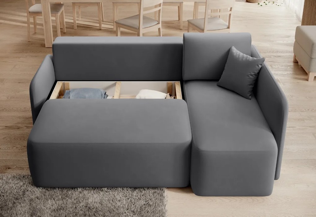 Ofertă Colțar Hadson gri închis colț dreapta calitate II Varianta: Colt Dreapta