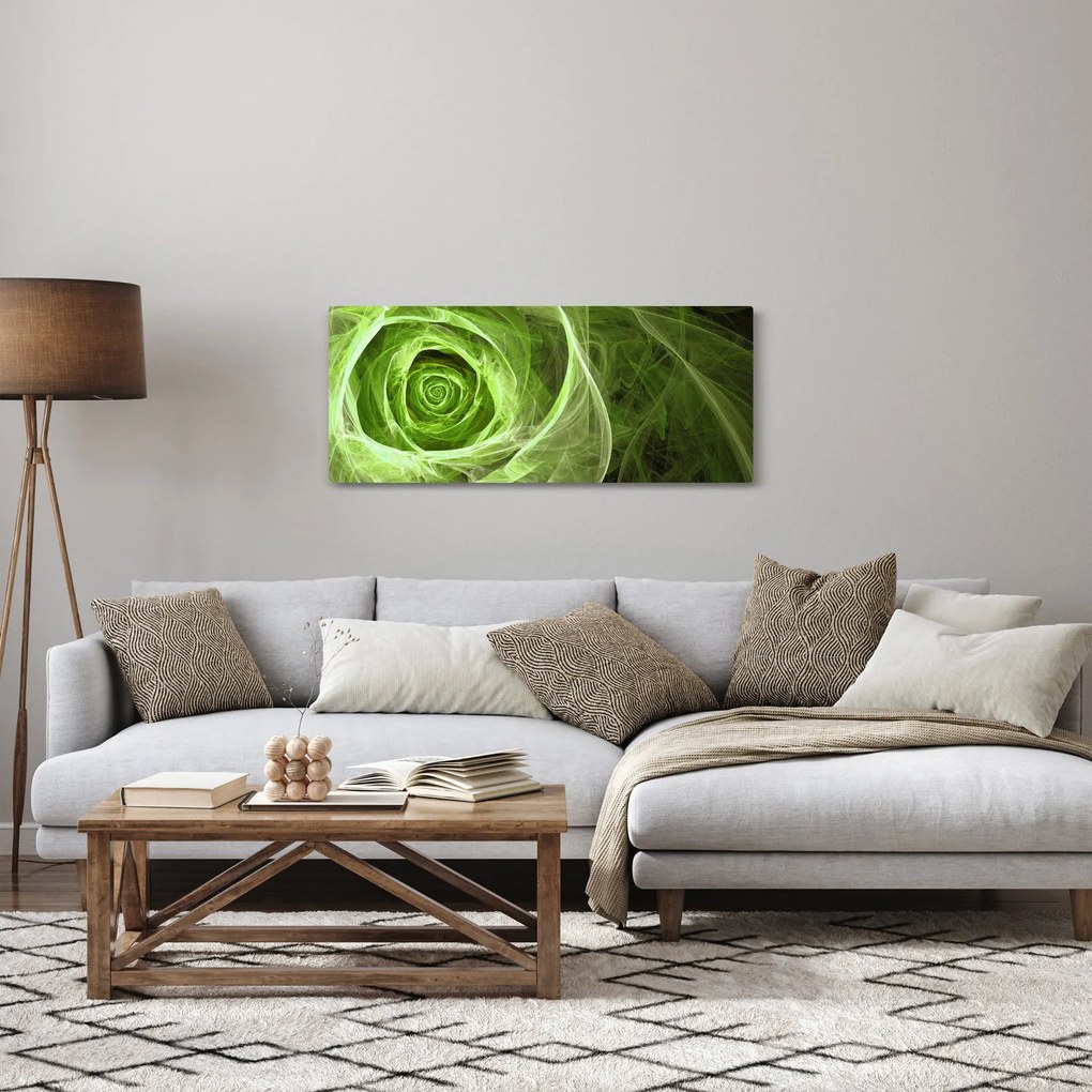 Tablou - Abstract Rose Green (120x50 cm)