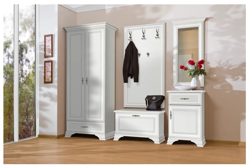 Perete cu cuier KENTAK WIE75, alb alpin