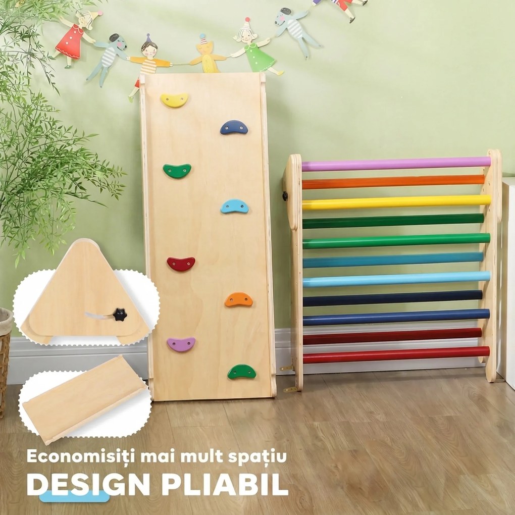 AIYAPLAY Joc de Cățărare pentru Copii 18-48 Luni, Multicolor | Aosom Romania